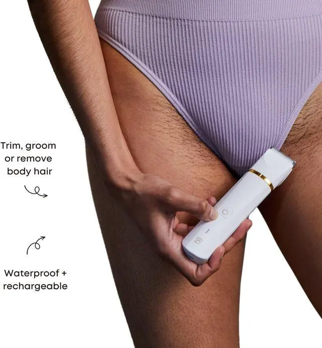 Alt view image 2 of 7 - Bushbalm Electric Bikini Line Trimmer and Shaver for Close Grooming and Pre-wax Preparation, The Francesca Bikini Trimmer
