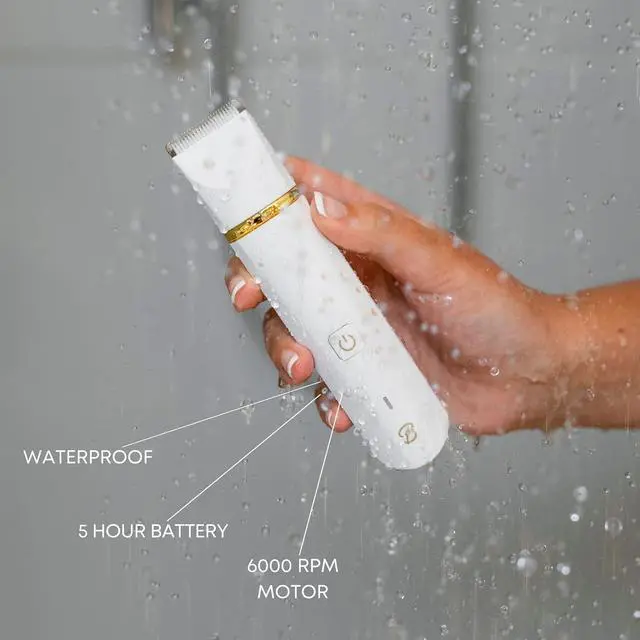 Alt view image 5 of 7 - Bushbalm Bikini Trimmer - Electric Shaver Body Hair Razor for Women, Waterproof, Cordless Shaver for Sensitive Areas, Close Grooming for Bikini, Underarms, and Legs  Francesca Trimmer