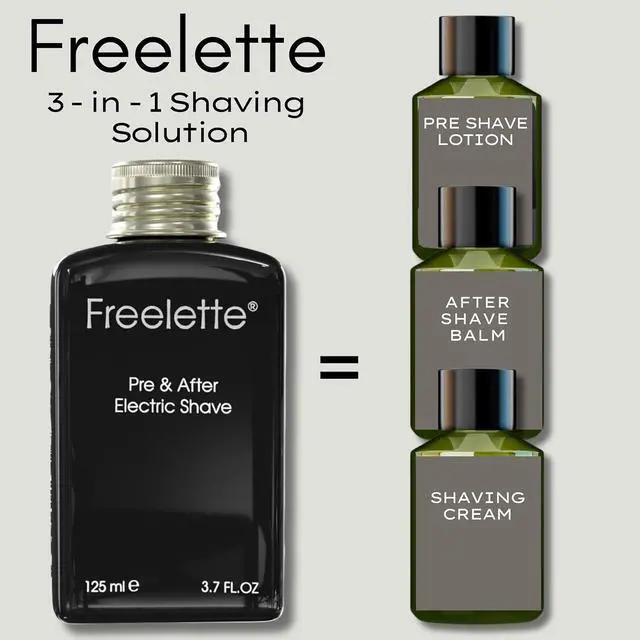 Alt view image 3 of 7 - Pre Electric Shave After Shave Lotion Cream - Best For Close Shave Balm - Smooth and Irritation-free Shave. Freelette (3.76 Ounce (Pack of 1), LEMONGRASS)