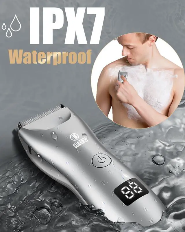 Alt view image 5 of 6 - ENSSU Body Hair Trimmer for Men with Light, No Nicks Ball Trimmer Men Waterproof, Pubic Groin Hair Trimmers for Man Rechargeable Body Groomer with Standing Recharge Dock,LED Display