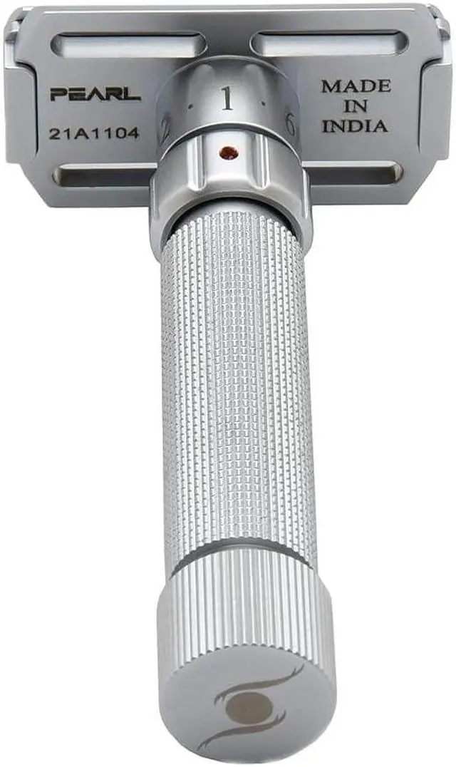 Alt view image 4 of 6 - Pearl Flexi Adjustable Safety Razor Version V12 - Reusable Metal Razor made of 100% Brass | Eco Friendly Double Edge Razor for Men | Men's Shaving Razor for best Father's Day Gift