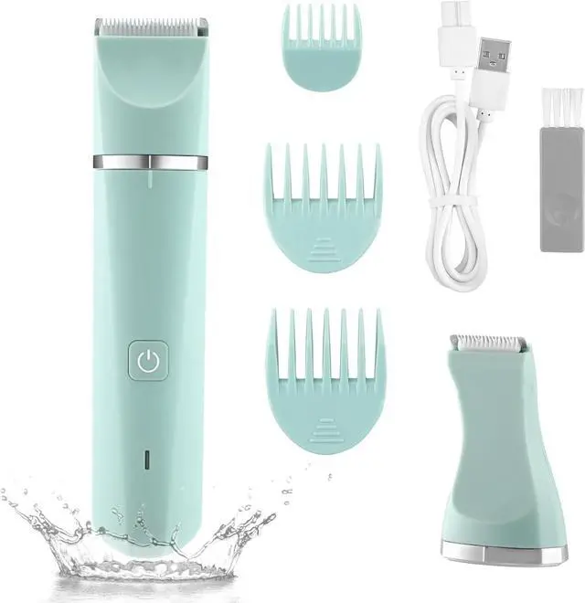 Main image of Electric Razor for Women Bikini Trimmer Rechargeable Electric Shaver for Legs Arms Pubic Body Hair Trimmer for Men and Women Hair Removal with Snap-In Ceramic Blades IP7X Washable Head,Wet and Dry Use