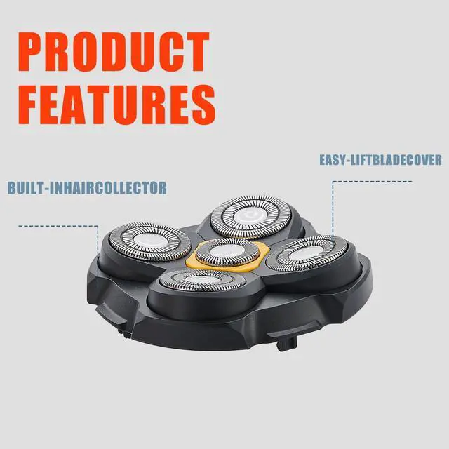 Alt view image 3 of 6 - Shaver Replacement Heads Compatible with MicroTouch Titanium Head Shaver (2 pack)