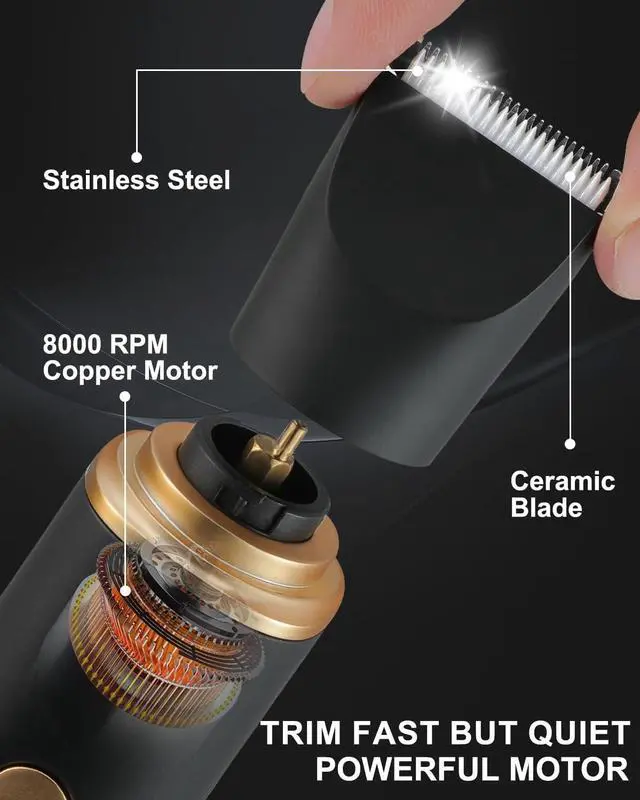 Alt view image 2 of 7 - Manscape Body Hair Trimmer for Men-3 in 1 Electric Razor Groin Groomer,IPX7 Waterproof,Versatile Hair Trimmer for Ball/Pubic/Chest/Beard/Nose,USB-C Rechargeable,Gifts for Him Dad