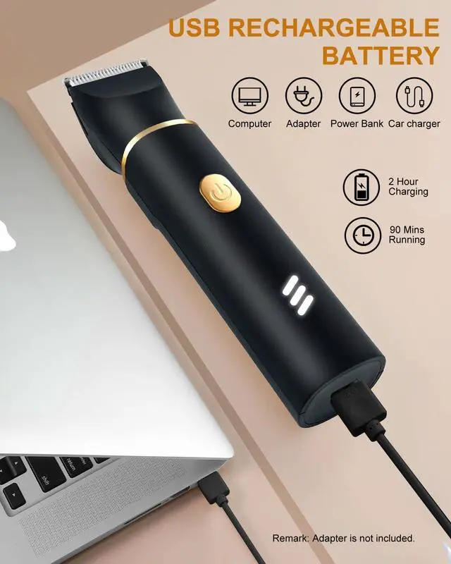 Alt view image 7 of 7 - Manscape Body Hair Trimmer for Men-3 in 1 Electric Razor Groin Groomer,IPX7 Waterproof,Versatile Hair Trimmer for Ball/Pubic/Chest/Beard/Nose,USB-C Rechargeable,Gifts for Him Dad