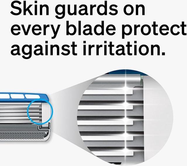 Alt view image 3 of 7 - Schick Hydro Dry Skin Razor, 1 Razor Handle and 17 Cartridges | Razors for Men, 5 Blade Razor Men, Mens Razors for Shaving, Razor Blades for Men, 1 Handle with 17 Razor Blades Refills