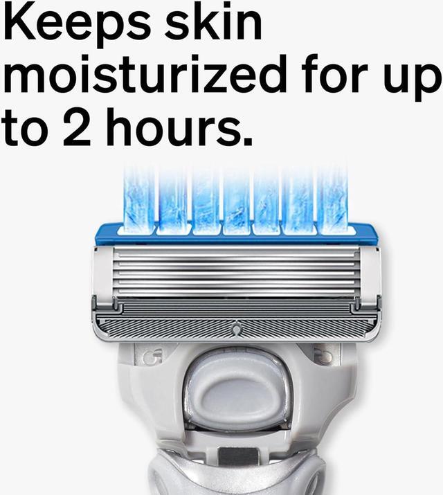Alt view image 4 of 7 - Schick Hydro Dry Skin Razor, 1 Razor Handle and 17 Cartridges | Razors for Men, 5 Blade Razor Men, Mens Razors for Shaving, Razor Blades for Men, 1 Handle with 17 Razor Blades Refills