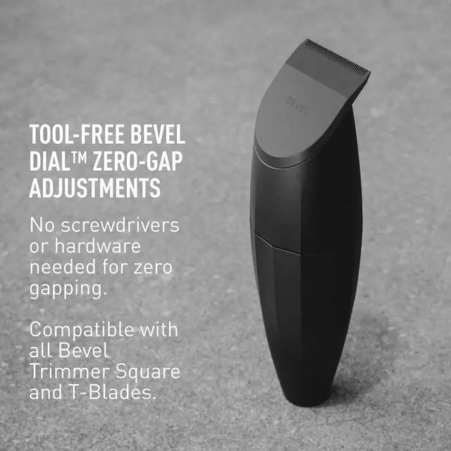 Alt view image 4 of 7 - Bevel Beard Travel Trimmer SE for Men - Lightweight Cordless Mustache Trimmer, 4 Hour Rechargeable Battery Life, Tool Free Adjustable Zero Gapped Blade, Barber Supplies, Black (Packaging May Vary)