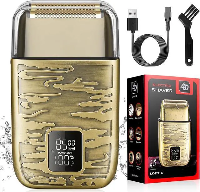 Main image of Electric Shavers for Men,3-Speeds Electric Razor,Head Shavers for Bald Men,Double Foil Beard Trimmer,Barber Supplies Waterproof Shaver, Gifts (Bronze-1)