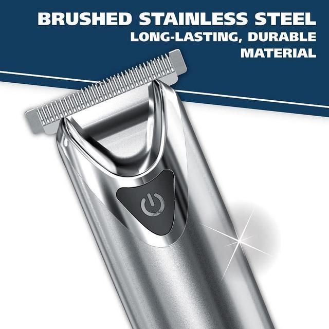 Alt view image 5 of 7 - Wahl USA Stainless Steel Lithium-Ion Cordless Beard Trimmer for Men - Rechargeable All in One Men's Beard Trimmer with Rotary Ear & Nose Trimmer, & Detail Trimmer - Model 9818A