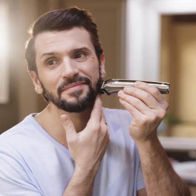 Alt view image 7 of 7 - Wahl USA Stainless Steel Lithium-Ion Cordless Beard Trimmer for Men - Rechargeable All in One Men's Beard Trimmer with Rotary Ear & Nose Trimmer, & Detail Trimmer - Model 9818A