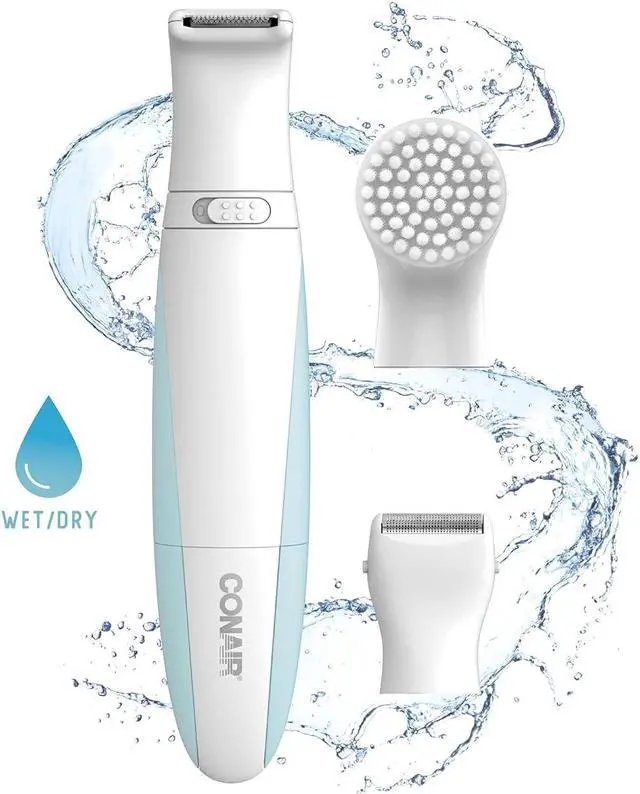 Alt view image 6 of 7 - Conair Ladies All-In-One Personal Groomer, Trimmer, Foil Shaver for Women and Exfoliating Brush