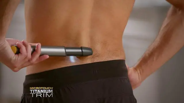 Alt view image 4 of 6 - Micro Touch Titanium Trim PRO, Rechargeable Lighted Hair Cutting Tool and Body Groomer, Black