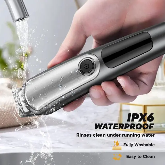 Alt view image 6 of 7 - Beard Trimmer for Men, Electric Razor Shavers for Men Face, Cordless Rechargeable Waterproof Mens Grooming Kit, Mustache Nose Body Hair Trimmer Clipper, LED Display, Gifts for Men Fathers Boys
