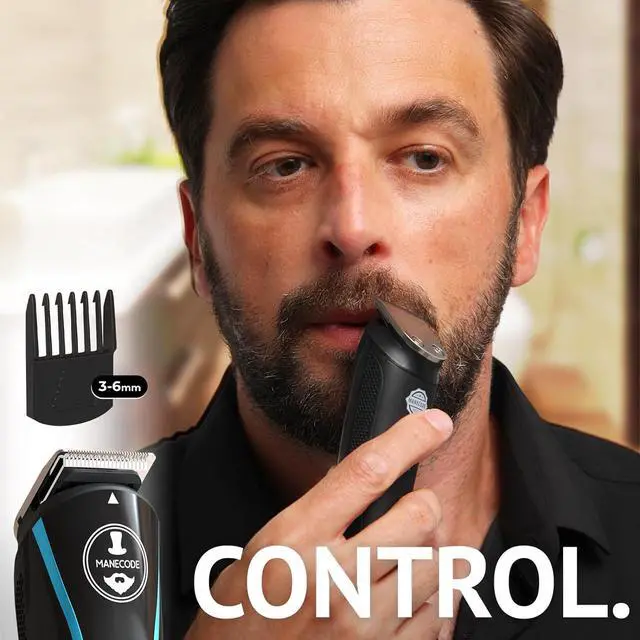 Alt view image 6 of 7 - 11-in-1 Men's Beard and Mustache Electric Trimmer Kit, Cordless Body and Nose Hair Razors, Set of Beard Clippers, USB Rechargeable Battery, Shaver for Men, Lifetime Self-Sharp Blades