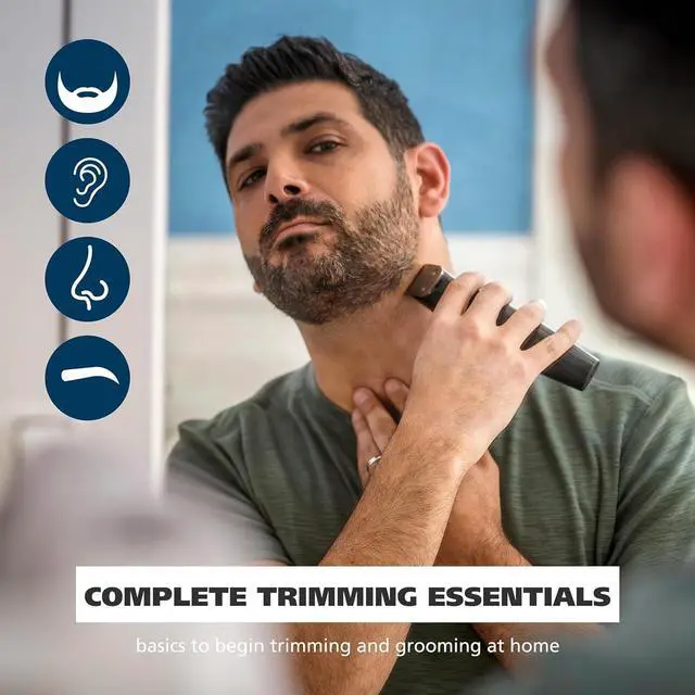 Alt view image 2 of 7 - Wahl All-in-One Cordless Rechargeable Electric Ear/Nose, Detail, and Beard Trimmer for Men  Mustache, Ear & Nose Hair, and Light Detail Grooming - Model 9685-200