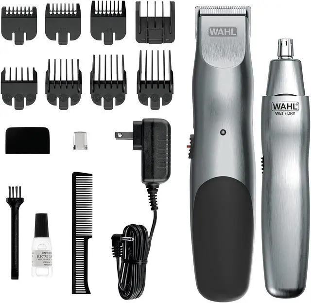 Main image of Wahl Groomsman Cord/Cordless Hair Trimmer kit for Men for Mustaches, Hair, Nose Hair, and Light Detailing and Grooming with Bonus Wet/Dry Electric Battery Nose Trimmer  Model 5623V