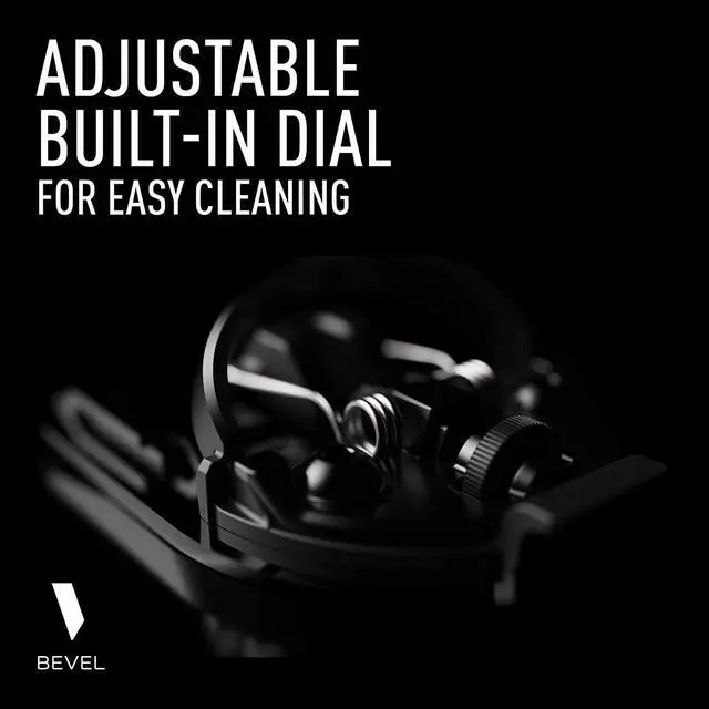 Alt view image 3 of 7 - Bevel Beard Trimmer for Men - Black Edition Cordless Trimmer, 8 Hour Rechargeable Battery Life, Tool Free Adjustable Zero Gapped Blade, Barber Supplies, Mustache Trimmer