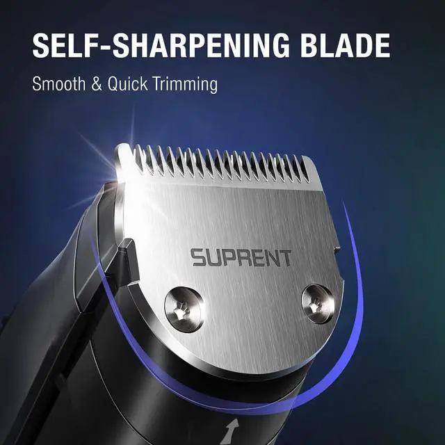 Alt view image 2 of 6 - SUPRENT Adjustable Beard Trimmer for Men, Cordless Electric Beard Trimmer with Precision Dial, USB Rechargeable 19 Length Settings Mustache Trimmer for Mens Gifts