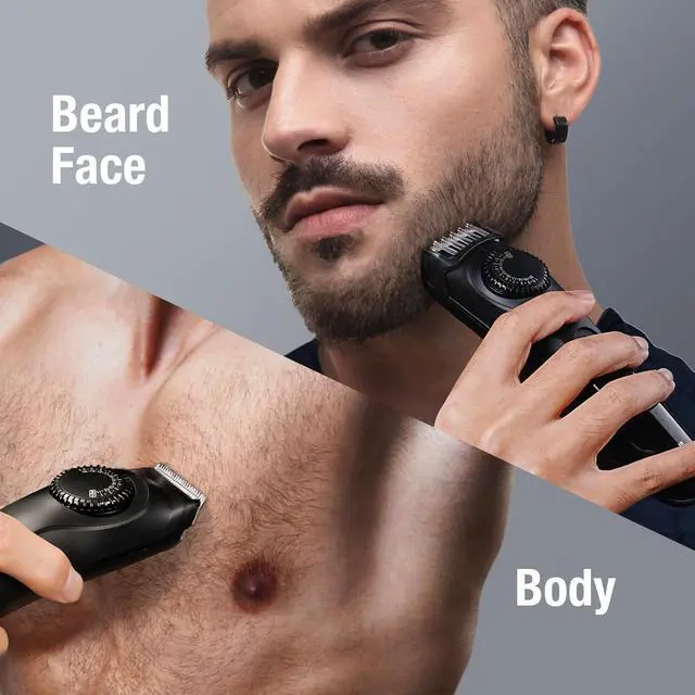 Alt view image 6 of 6 - SUPRENT Adjustable Beard Trimmer for Men, Cordless Electric Beard Trimmer with Precision Dial, USB Rechargeable 19 Length Settings Mustache Trimmer for Mens Gifts