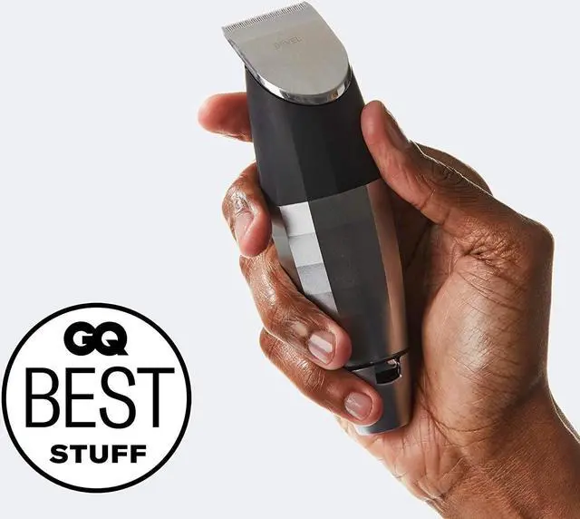 Alt view image 7 of 7 - Bevel Beard Trimmer for Men - Cordless Trimmer, 6 Hour Rechargeable Battery Life, Tool Free Adjustable Zero Gapped Blade, Barber Supplies, Mustache Trimmer, Silver