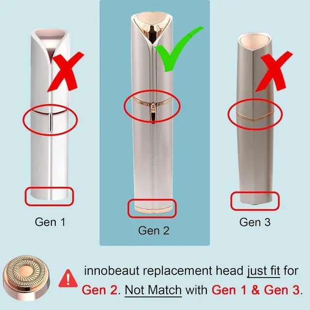 Alt view image 2 of 7 - Women's Facial Hair Remover Replacment Heads Generation 2 Double Halo Perfect for Finishing Touch Flawless Gen 2 Facial Hair Removal,18K Gold-Plated 4-pc Pack