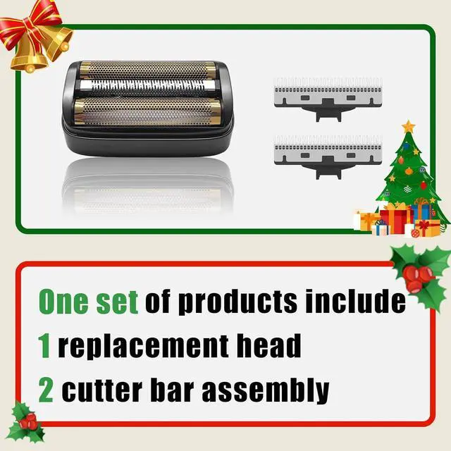 Alt view image 2 of 5 - Shaver Replacement Foil and Inner Cutters Compatible with Andis 17300 reSURGE Electric Shaver,Black (2 Pack)