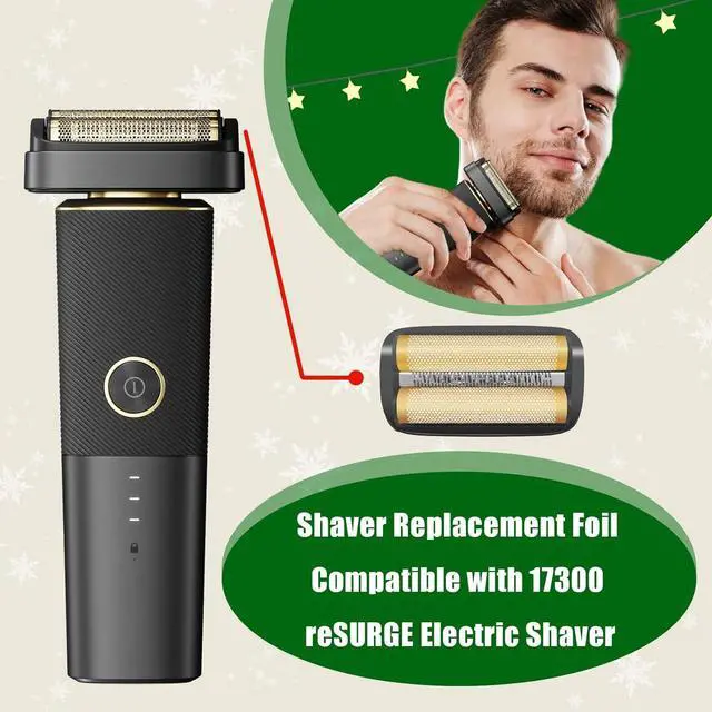 Alt view image 3 of 5 - Shaver Replacement Foil and Inner Cutters Compatible with Andis 17300 reSURGE Electric Shaver,Black (2 Pack)