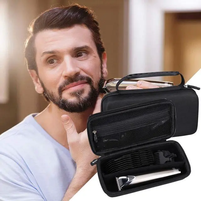 Alt view image 5 of 7 - Aproca Hard Travel Storage Case,for Wahl Clipper Stainless Steel Lithium Ion Plus Beard Trimmer Hair Clippers Shavers 9818 / Braun MGK3060 Men's Beard Trimmer (Black)