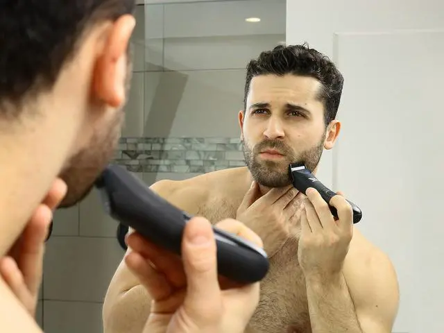 Alt view image 7 of 7 - Fhuesion® Manscape Trimmer -IPX7 Waterproof Electric Razor w/Light & Ceramic Blade | Pubic Hair Trimmer for Men | Groin Hair Lawnmower | Grooming for Balls | USB-C Charging Shaver | No Nicks No Cuts.