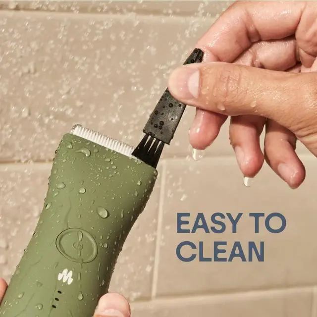 Alt view image 3 of 5 - MERIDIAN - The Starter Package - Original Electric Body & Pubic Hair Trimmer Set, 1 Replacement Blade - Cordless, Waterproof, Rechargeable - for Men and Women - Easy & Pain-Free Grooming Kit - Sage