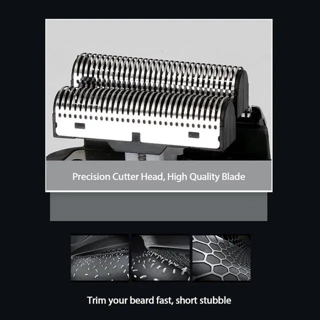 Alt view image 2 of 7 - KEMEI Razor Barber for Men,Electric Razor Rechargeable with Beard Trimmer,Cordless Lithium Titanium Razor with Travel Case