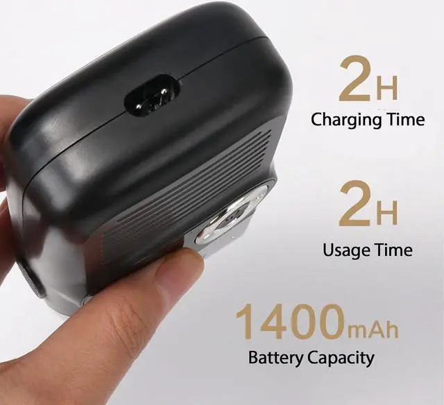 Alt view image 5 of 7 - KEMEI Razor Barber for Men,Electric Razor Rechargeable with Beard Trimmer,Cordless Lithium Titanium Razor with Travel Case