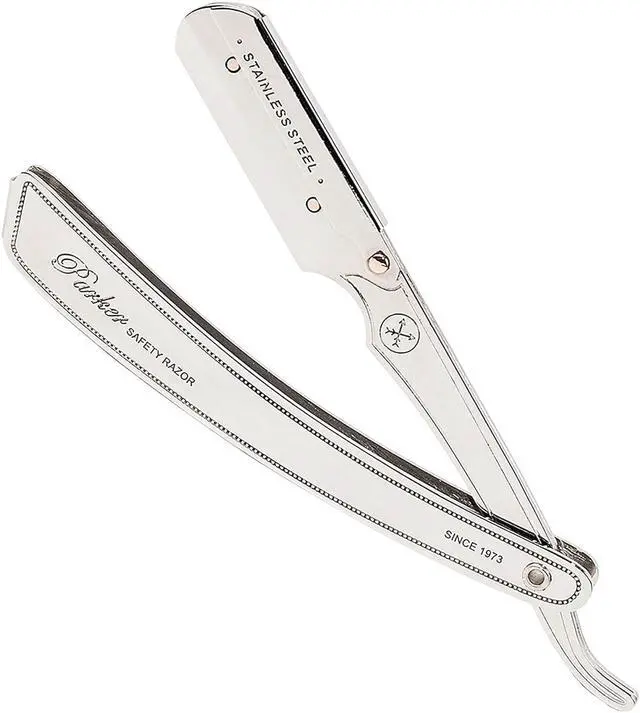 Alt view image 2 of 7 - Parker SRX 100% Stainless Steel Straight Edge Professional Barber Razor & 5 Parker Premium Half Blades