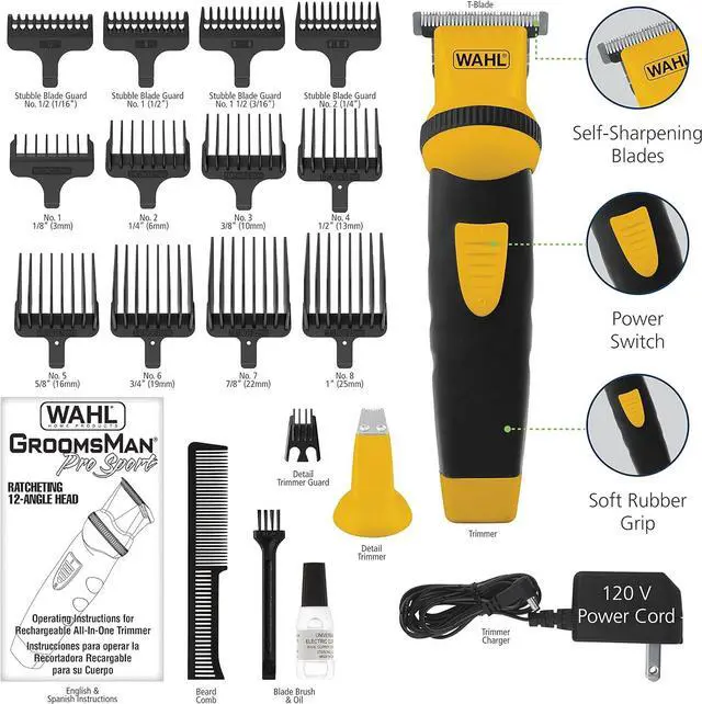 Alt view image 5 of 6 - Wahl Lifeproof Rechargeable Trimmer No.09953-1601 for Beards/Mustache/Goatee with Self Sharpening Blades, 1.05 Pound