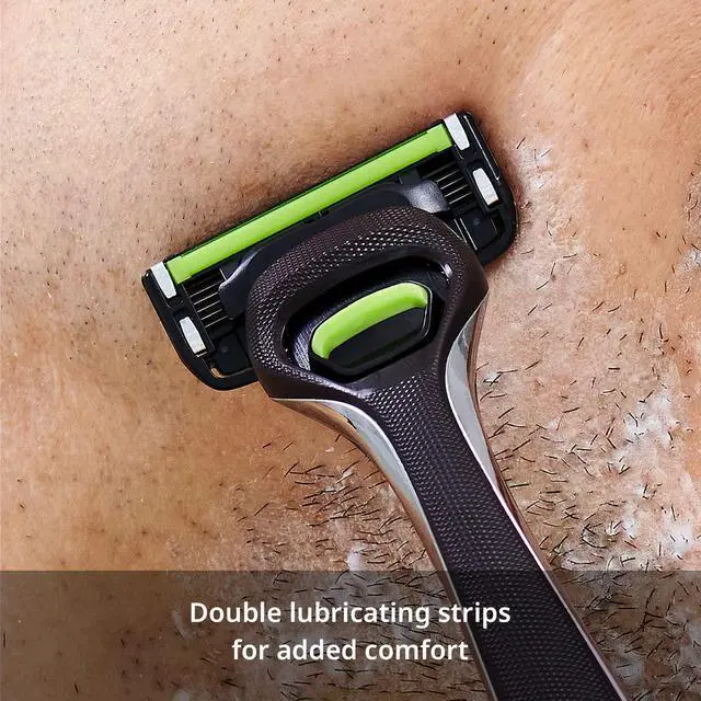 Alt view image 3 of 7 - Dorco Pace 6 Pro - Six Blade Razor System with Trimmer - 10 Pack (1 Handle + 10 Cartridges)