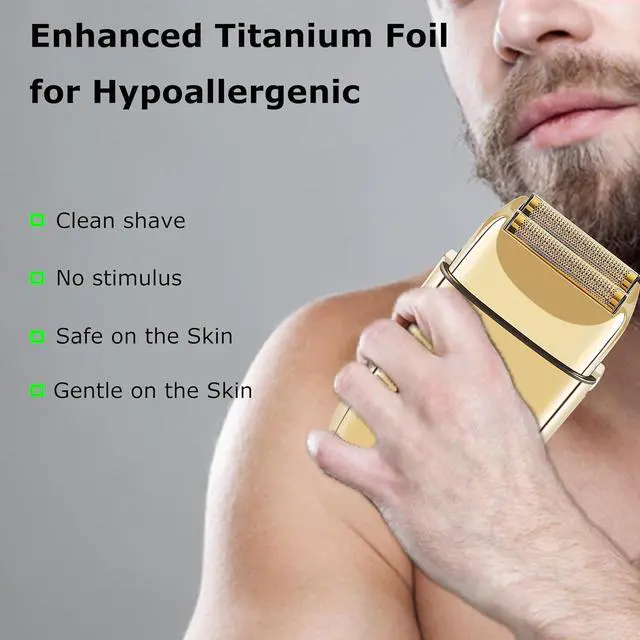 Alt view image 5 of 7 - Kemei Cordless Metal Double Electric Shaver Razor for Men Close Electric Shavers, Type-C Rechargeable for Wet/Dry Shaving Father Day Gifts