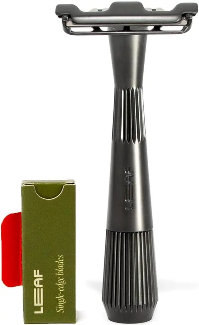 Main image of Leaf Shave | Thorn Razor, Black - Eco-Friendly Razor for Men & Women, Single-Blade Safety Razor with Stainless Steel Blades, Recommended for Face Shavers with Coarser Hair