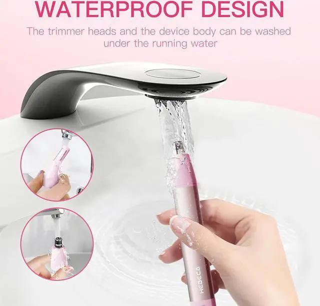 Alt view image 5 of 7 - Nose Hair Trimmer for Women 2in1 Facial Hair Removal Trimmer - Metal Body, Rechargeable, Waterproof, Portable - Nose, Ear, Eyebrow, Peach-Fuzz, Lips, Chin FT2001