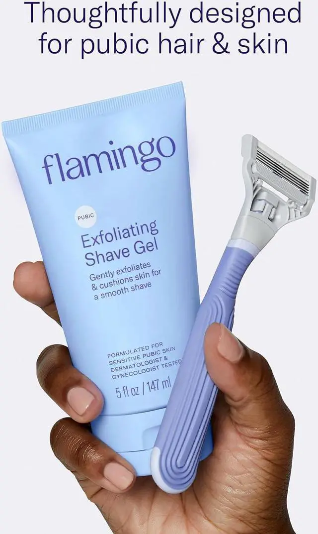 Alt view image 2 of 7 - Flamingo Pubic Women's Pubic Razor Refill Cartridges, 8 Women's Razors for Shaving Bikini Line
