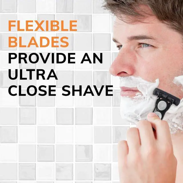 Alt view image 2 of 6 - BIC Flex 4 Hybrid Men's 4-Blade Disposable Razor, 2 Handles and 20 Cartridges, Smooth and Close Shave