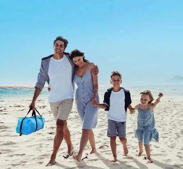 Alt view image 5 of 7 - Beach Tent,Beach Canopy Shade Tent with UPF 50+UV Protection for 3-4 Person, Waterproof Portable Easy Setup Beach Sun Shelter Tent for Outdoor Adventures, Camping, and Picnics with Carrying Bag