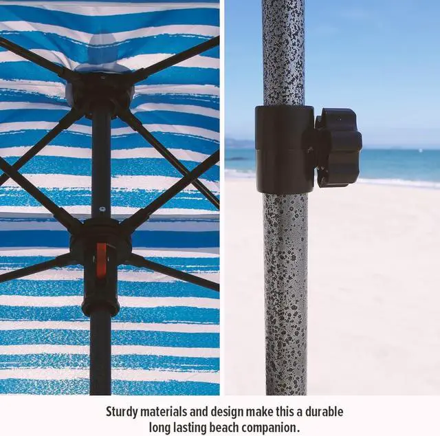 Alt view image 6 of 7 - Beach Cabana - Easy to Set Up Canopy, Waterproof, Portable 6' x 6' Beach Shelter, Included Side Wall, Shade with UPF 50+ UV Protection, Ultimate Sun Umbrella - for Kids, Family & Friends