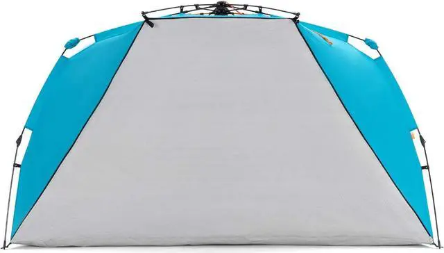 Alt view image 3 of 7 - Easthills Outdoors Instant Shader Enhanced Deluxe XL Beach Tent Easy Set Up 4-6 Person Popup Sun Shelter 99" Wide for Family UPF 50+ Double Silver Coating with Extended Zippered Floor Pacific Blue