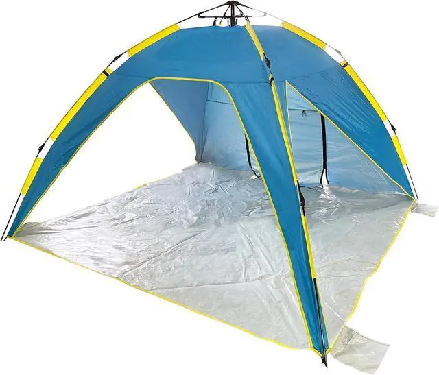 Main image of Bliss Hammocks BHT-A39-BY Pop-Up Beach Tent w/Carry Bag for Easy Travel, Sun Protection & Wind Resistant, Waterproof, Lightweight, Durable, Blue and Yellow