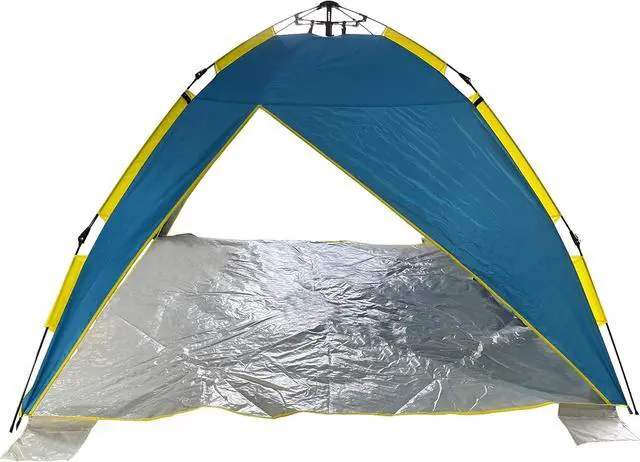 Alt view image 3 of 7 - Bliss Hammocks BHT-A39-BY Pop-Up Beach Tent w/Carry Bag for Easy Travel, Sun Protection & Wind Resistant, Waterproof, Lightweight, Durable, Blue and Yellow