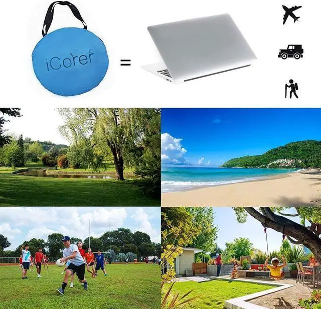 Alt view image 6 of 6 - Automatic Pop Up Instant Portable Outdoors Quick Cabana Beach Tent Sun Shelter