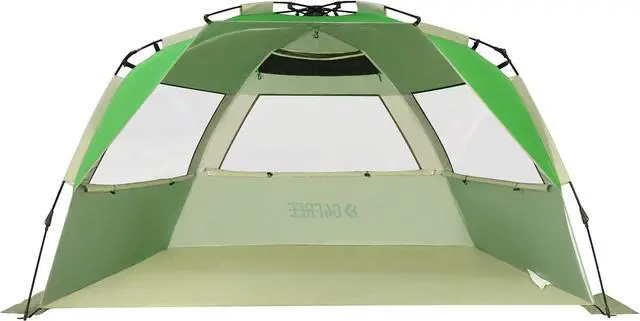 Main image of G4Free Easy Set up Beach Tent Deluxe XL, Pop up Sun Shelter for 3-4 Persons with UPF 50+ Protection Beach Shade with Extended Floor