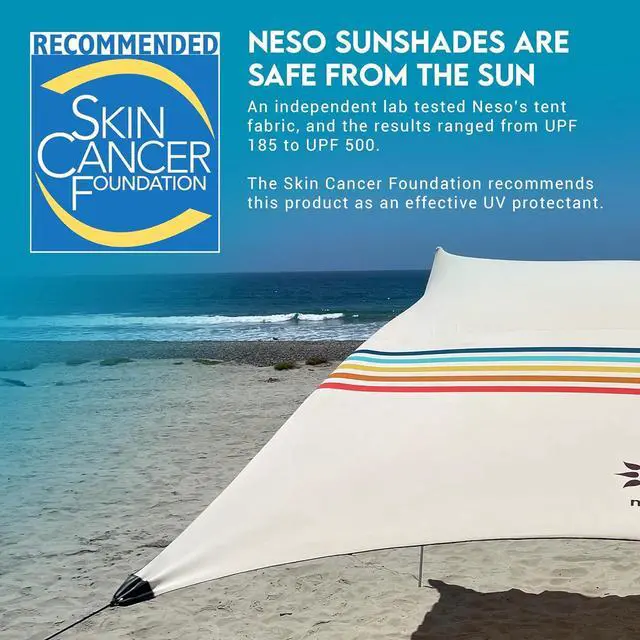 Alt view image 4 of 7 - Neso Gigante - Portable Beach Tent - Ideal to Enjoy with Family and Friends - UPF 50+, Water-Resistant, and Lightweight - Rainbow, 11' x 11'