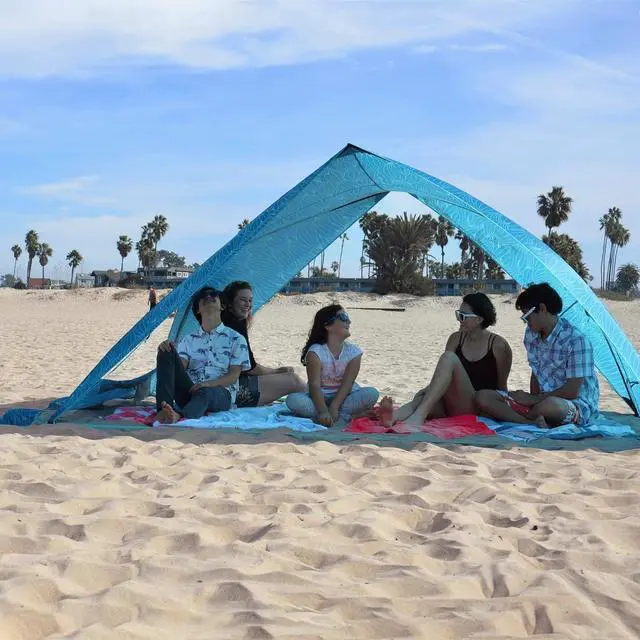 Alt view image 3 of 4 - Lightspeed Outdoors A Shade Beach Tent | Extra Large Adjustable Beach Shelter